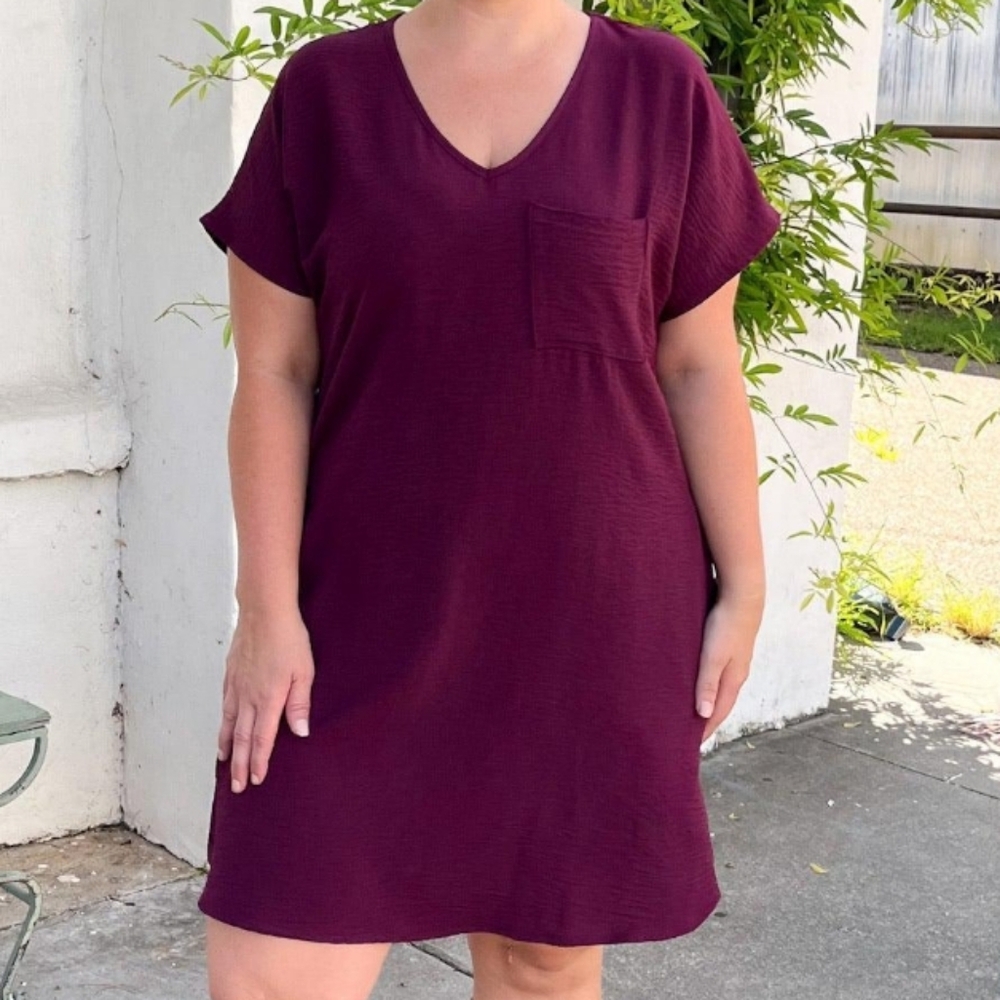 Plumtastic V-Neck Dress